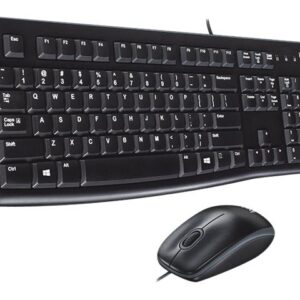 LOGITECH 920-002563 Logitech Klawiatura + mysz, Desktop MK120, US, USB, czarna