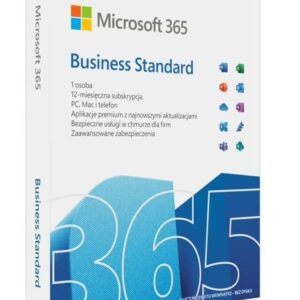 Microsoft Microsoft 365 Business Standard PL P8 1Y Win/Mac Medialess Box KLQ-00686 Zastępuje P/N: KLQ-00472