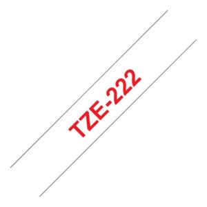 BROTHER TZe222 Taśma Brother 9mm RED ON WHITE