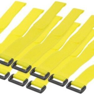 Techly Opaski rzepowe 300x20mm, 10szt, żółte