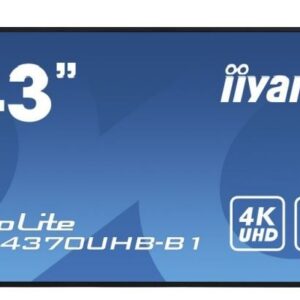 IIYAMA Monitor wielkoformatowy 42.5 cala LH4370UHB-B1 4K,24/7,ANDROID,700cd,VA,PION,SLIMline