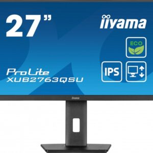 IIYAMA Monitor 27 cali ProLite XUB2763QSU-B1 IPS,QHD,HAS,100Hz