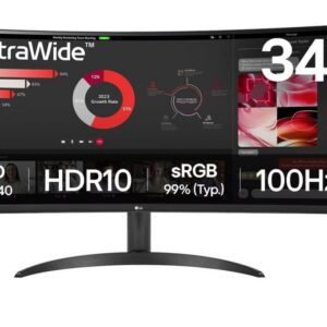 LG Electronics Monitor LG 34WR50QK-B 34 cale IPS