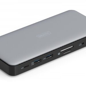 Digitus Stacja dokująca USB Typ C 11-portów 2x HDMI 1x DisplayPort 4K/60Hz DC-Jack 150W