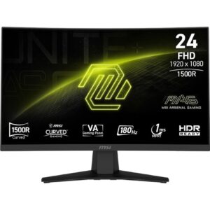MSI Monitor gamingowy MAG 244C 23,6 cala/LED/FHD/Curv/180Hz/Black