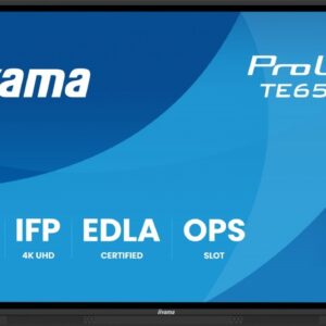 IIYAMA Monitor 65 cali TE6513A-B1AG INFRARED,40pkt,IPS,4K,7H,450cd/m2,      WiFi,USB, ANDROID 14, Google EDLA,2x20W, UCHWYT CIENNY