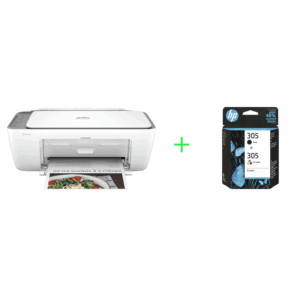 HP DeskJet 2820e All-in-One Printer (588K9B) + Zestaw tuszy HP 305 Black & CMY (6ZD17AE)