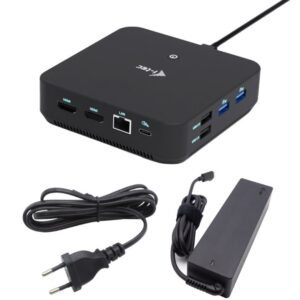 i-tec Stacja dokująca USB-C DP Dual HDMI Power Delivery 100W + Uniwersalna Ładowarka 100W
