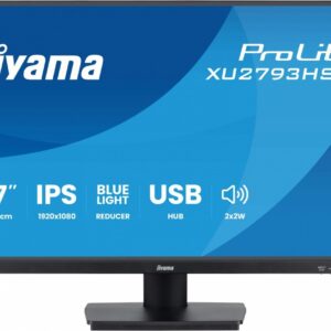 IIYAMA Monitor 27 cali XU2793HSU-B7 IPS.HDMI.DP.2x2W.1ms.100Hz.USBx2.300cd/m2.FlickerFree
