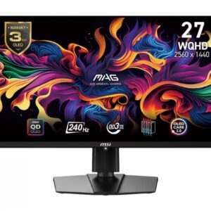 MSI Monitor 26.5 cala MAG 271QPX QD-OLED E2 LED/WQHD/FLAT/240Hz/czarny