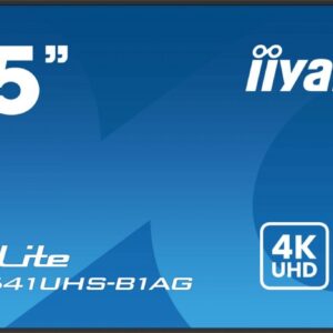 IIYAMA Monitor 65 cali LH6541UHS-B1AG VA,4K,24/7,LAN,USB,HDMI,500cd/m2, Haze(25%),2x10W,Pion/Poziom