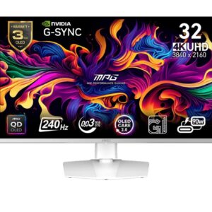 MSI Monitor MPG 321URXW QD-OLED 31.5''/LED/UHD/Flat/240Hz/Black
