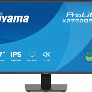 IIYAMA Monitor 27 cali X2792QSU-B1 IPS,QHD,120Hz,HDMI,DP, 350cd,1500:1,      cienkie ramki, 2xUSB 3.2, ErP B