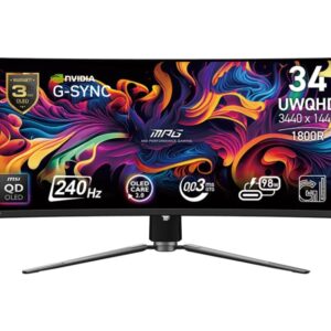 MSI Monitor MPG 341CQPX QD-OLED 34 cale/LED/UWQHD/Zakrzywiony/240Hz/Czarny