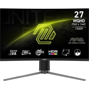 MSI Monitor  MAG 27CQ6PF    27 cali/LED/QHD/Zakrzywiony/180Hz/Czarny