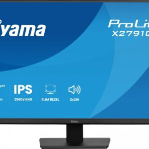 IIYAMA Monitor 27 cali X2791QS-B1 IPS, QHD, 120Hz, HDMI, DP, 2xUSB, 1500:1, 350cd, 2x2W, cienka ramka z 4 stron