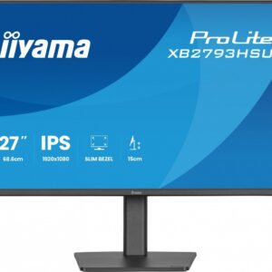 IIYAMA Monitor 27 cali XB2793HSU-B1 IPS, HDMI, DP, 2x2W, 2xUSB, 350cd, 1500:1, HAS 150/PIVOT