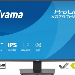 IIYAMA Monitor  ProLite 27 cali X2797HSU-B1  IPS,FHD,HDMI,DP,120Hz,350CD,2xUSBv3.2,  2xUSB-C, GW 5lat