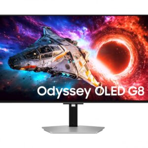 Samsung Monitor 27 cali Odyssey G80SH OLED 3840x2160 UHD 16:9 2xHDMI 1xDP 2xUSB 3.2 1xUSB-C 90W 0,03ms 240Hz HAS+PIV płaski 2Yd2d (LS27HG800SUXEN)